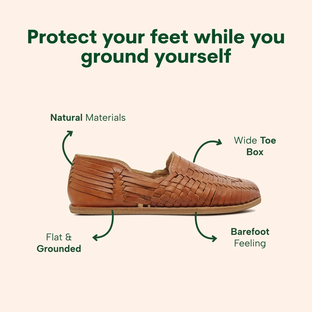 Grounding & Earthing Barefoot Huarache Slip-Ons for Men
