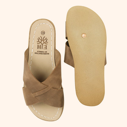 Grounding & Earthing Barefoot Crossover Slide-In Sandals for Men