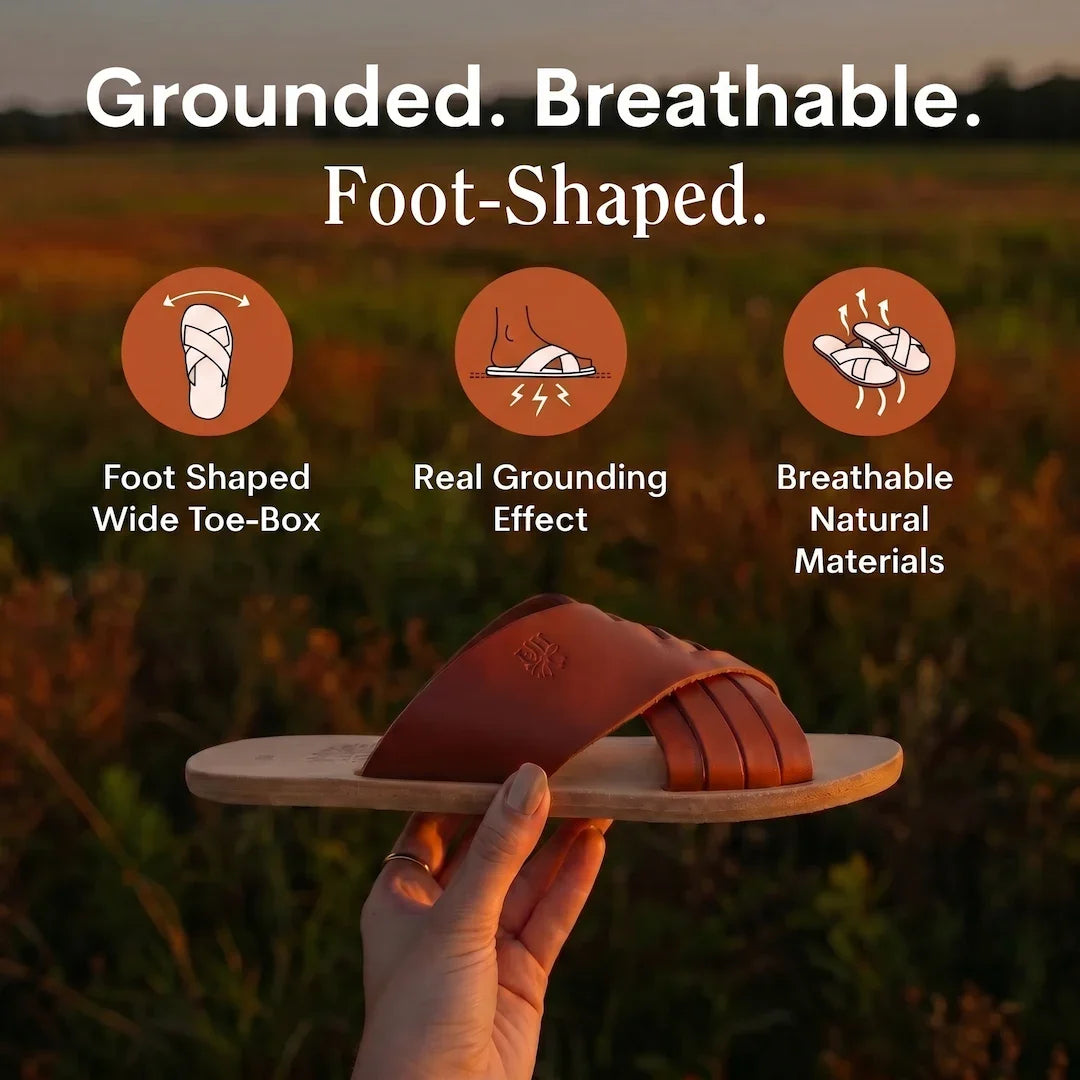 Grounding & Earthing Barefoot Criss-Cross Sandals for Women