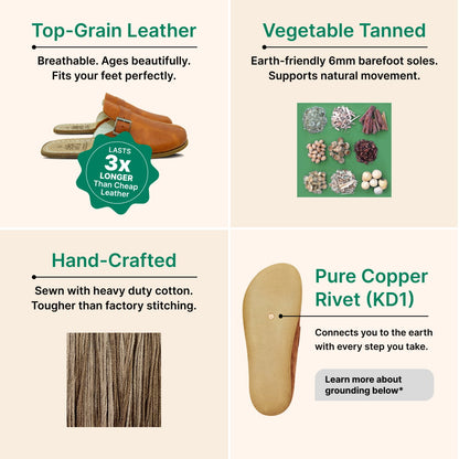 Grounding & Earthing Barefoot Clogs for Women