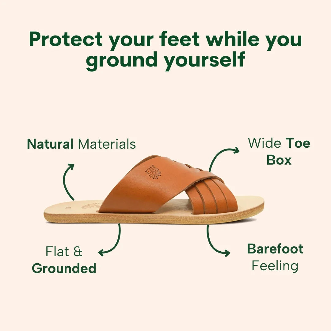 Grounding & Earthing Barefoot Criss-Cross Sandals for Women