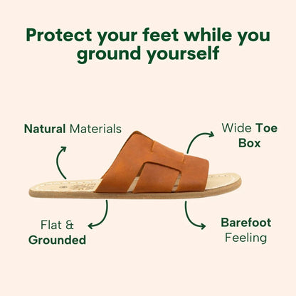 Grounding & Earthing Barefoot Interwoven Slide-In Sandals for Women