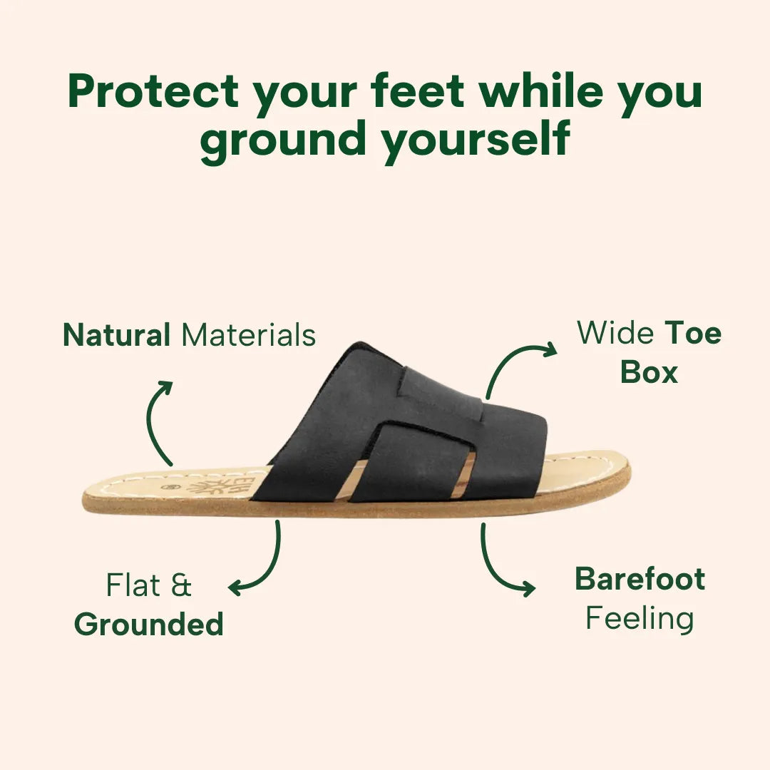 Grounding & Earthing Barefoot Interwoven Slide-In Sandals for Men