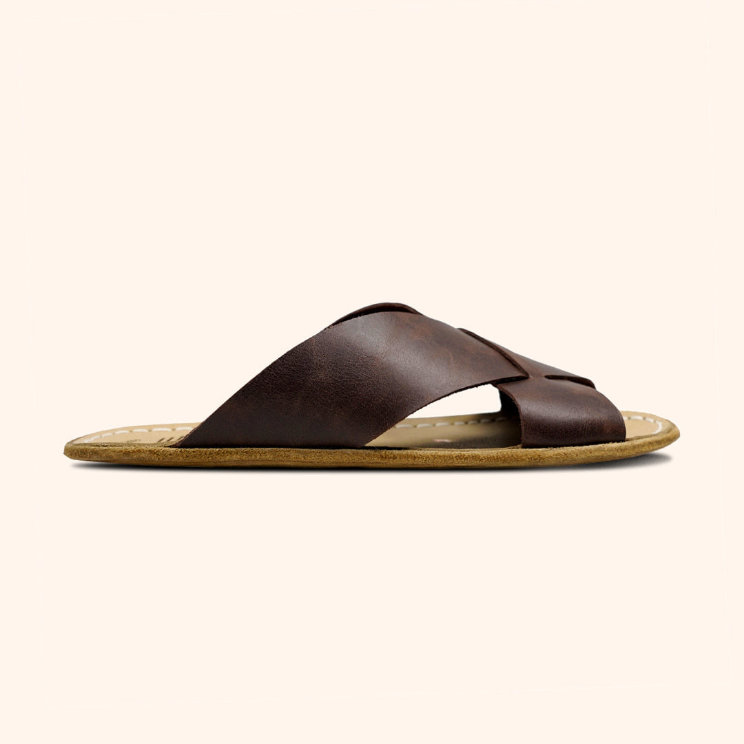 Grounding & Earthing Barefoot Crossover Slide-In Sandals for Women