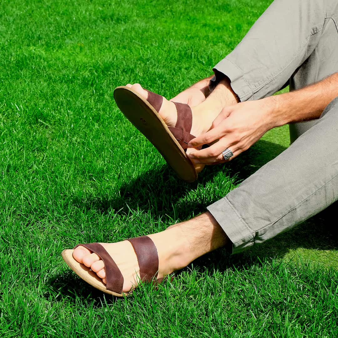 Grounding & Earthing Barefoot Double Strap Sandals for Men
