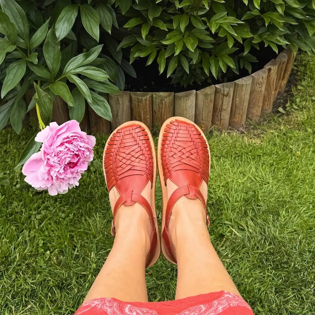 Grounding & Earthing Barefoot Closed-Toe Huarache Sandals for Women