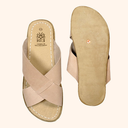 Grounding & Earthing Barefoot Crossover Slide-In Sandals for Men