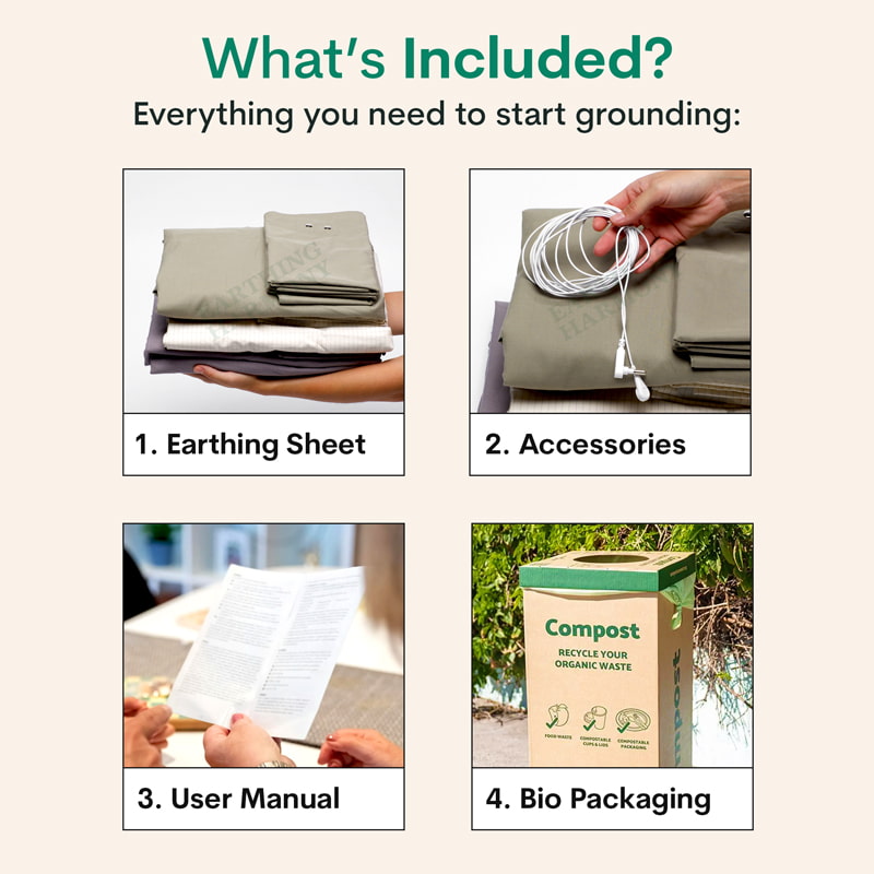 Earthing & Grounding Sheets with Pillowcases