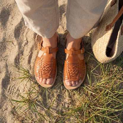 Grounding & Earthing Barefoot Open-Toe Huarache Sandals for Women