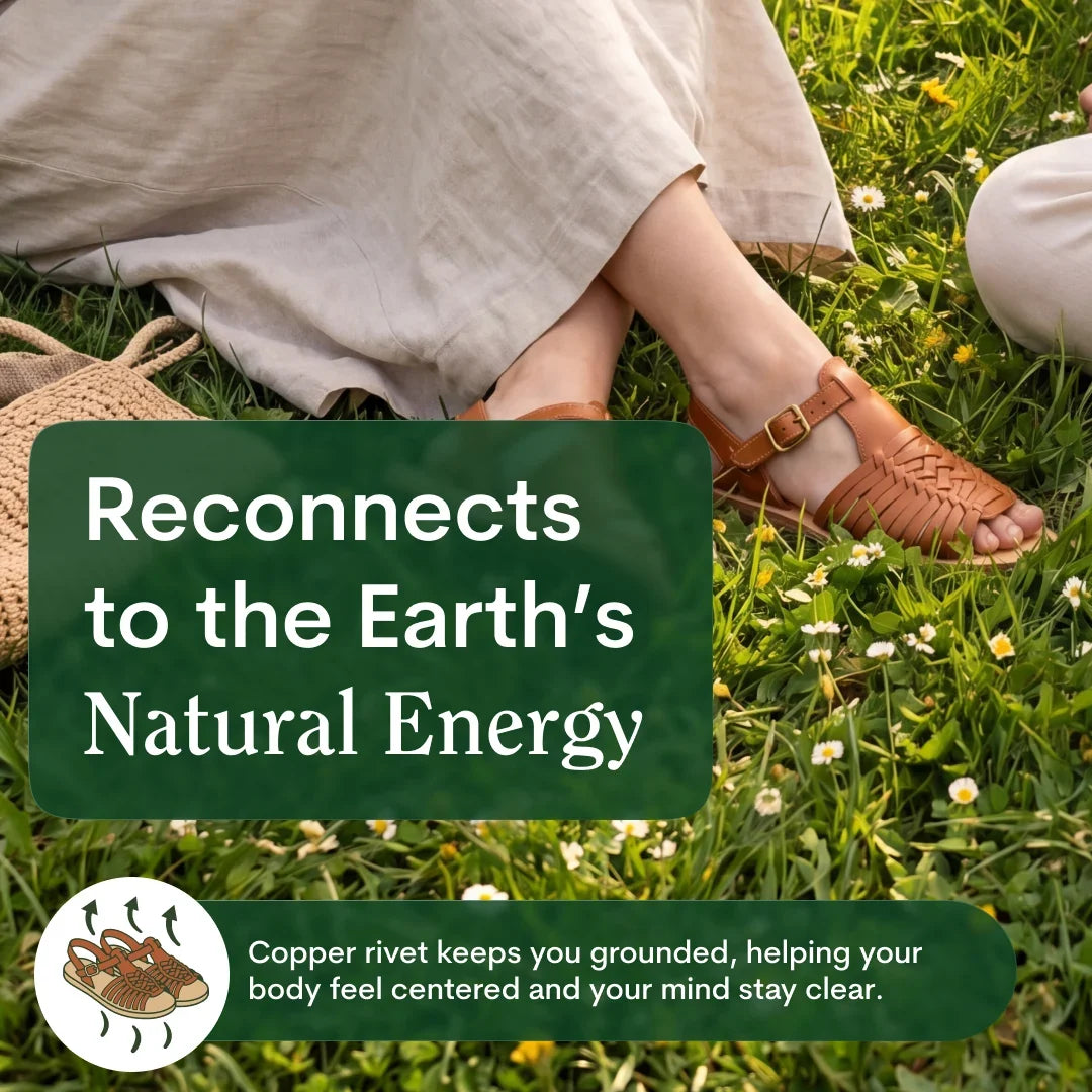 Grounding & Earthing Barefoot Open-Toe Huarache Sandals for Women