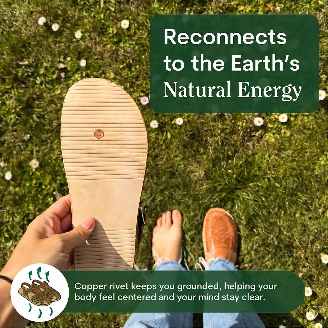 Grounding & Earthing Barefoot Closed-Toe Huarache Sandals for Women