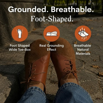 Grounding & Earthing Barefoot Diagonal Lace-Up Shoes for Women